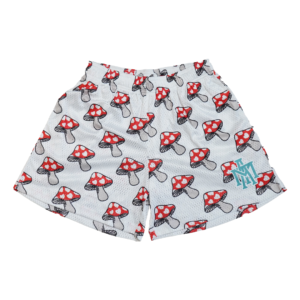 MTA Mushroom Heart Shorts - White/Red
