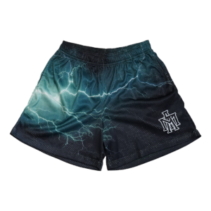 MTA Authentic Lightning Mesh Shorts - Black/Green
