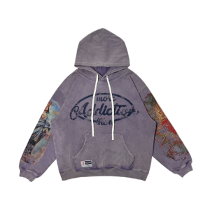 Pattern Wash Hoodie - Purple