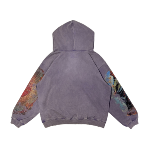 Pattern Wash Hoodie - Purple