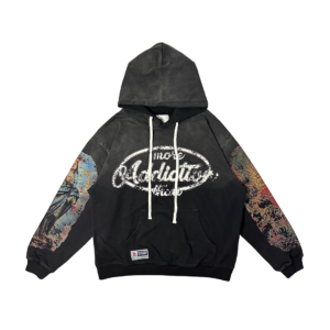 Pattern Wash Hoodie - Black