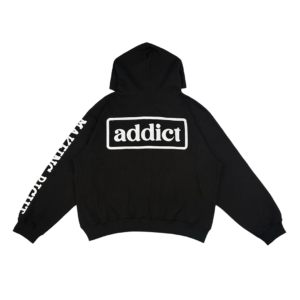 Addict Waffle Zip Hoodie - Black