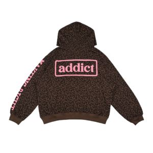 Addict Waffle Zip Hoodie - Leopard