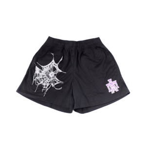 Cobweb Mesh Shorts - Black