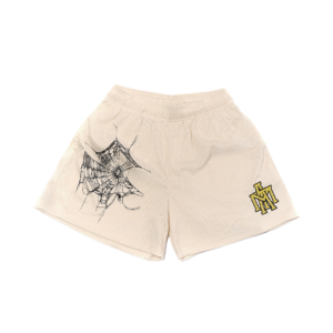 Cobweb Mesh Shorts - White