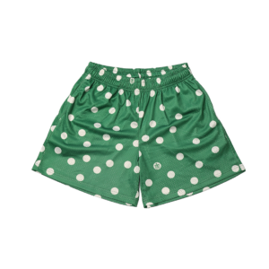 Polka Dot Mesh Shorts - Green