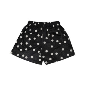 Polka Dot Mesh Shorts - Black