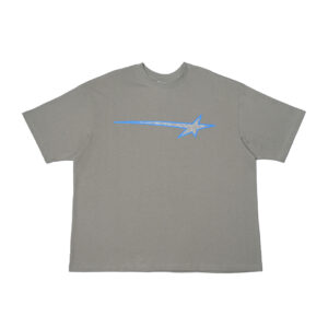 Rhinestone Boxy T-shirt - Gray